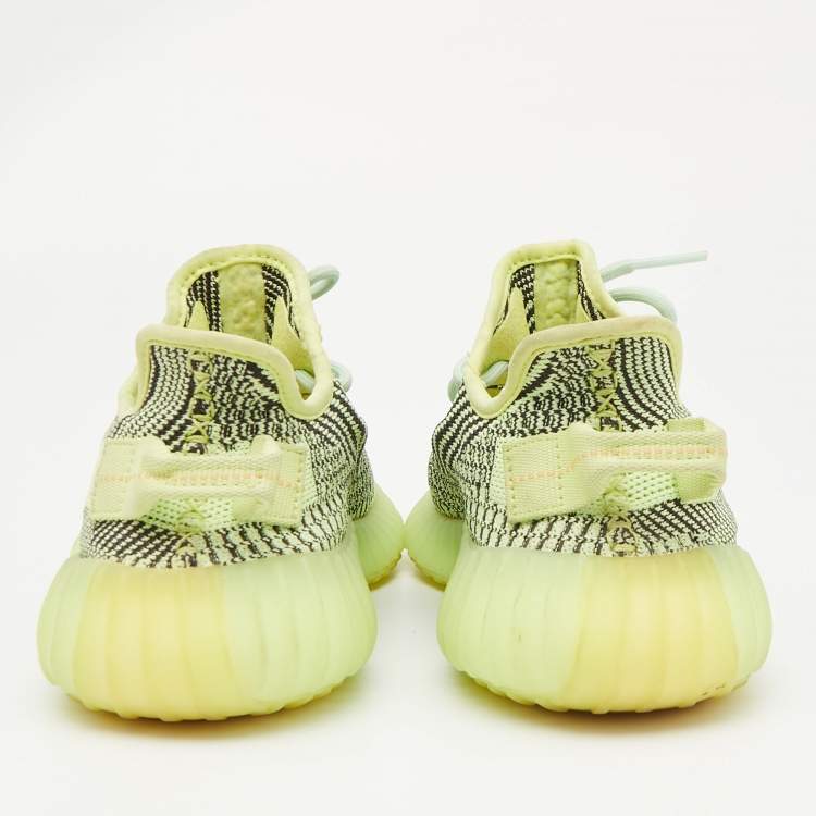 مملوكة مسبقًا Yeezy x Adidas Green Knit Fabric Boost 350 V2 Yeezreel (non reflective) Sneakers Size 38