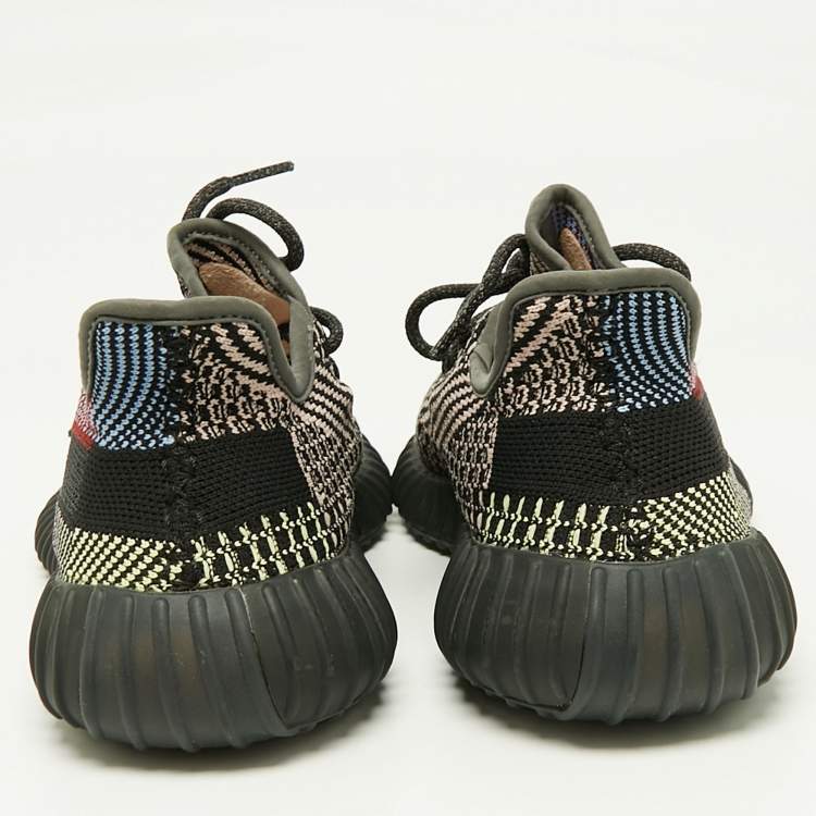 Pre Owned Yeezy x Adidas Multicolor Knit Fabric Boost 350 V2 Yecheil (Non-Reflective) Sneakers Size 39 1/3