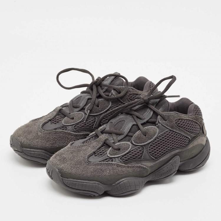 Pre Owned Yeezy x Adidas Grey Mesh and Suede Ortholite Lace Up Sneakers Size 40