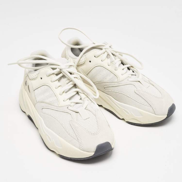 Pre Owned Yeezy x Adidas Cream Suede and Mesh Boost 700 Analog Sneakers Size 39 1/3