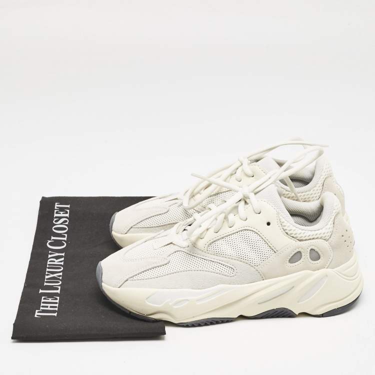Pre Owned Yeezy x Adidas Cream Suede and Mesh Boost 700 Analog Sneakers Size 39 1/3