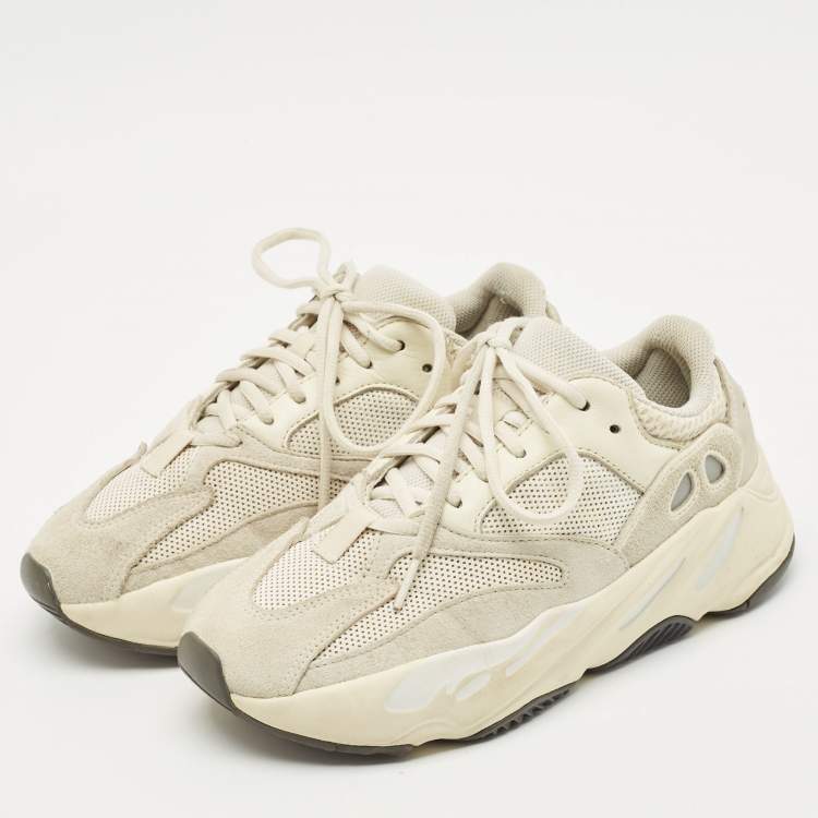 Pre Owned Yeezy x Adidas Cream Suede and Mesh Boost 700 Analog Sneakers Size 38 2/3