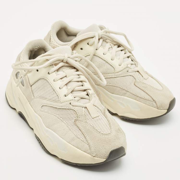 Pre Owned Yeezy x Adidas Cream Suede and Mesh Boost 700 Analog Sneakers Size 38 2/3