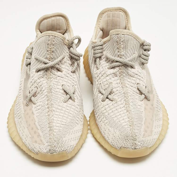 Pre Owned Yeezy x Adidas Pink Knit Fabric Boost 350 V2 Synth Non Reflective Sneakers Size 39 1/3