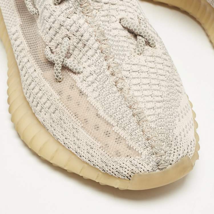 Pre Owned Yeezy x Adidas Pink Knit Fabric Boost 350 V2 Synth Non Reflective Sneakers Size 39 1/3