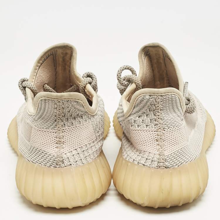 Pre Owned Yeezy x Adidas Pink Knit Fabric Boost 350 V2 Synth Non Reflective Sneakers Size 39 1/3