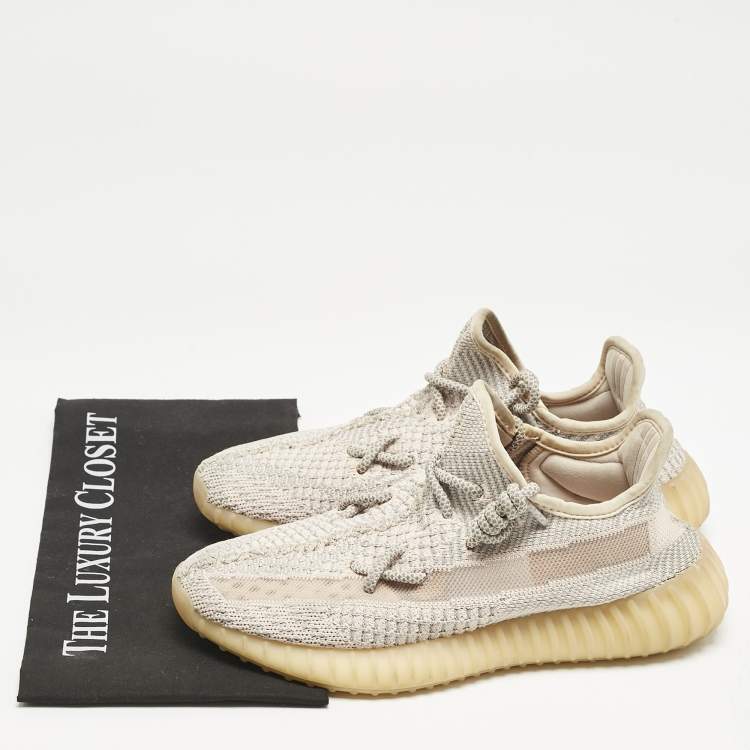 Pre Owned Yeezy x Adidas Pink Knit Fabric Boost 350 V2 Synth Non Reflective Sneakers Size 39 1/3