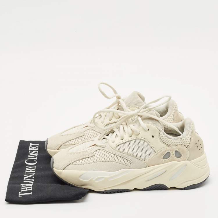 Pre Owned Yeezy x Adidas Cream Suede and Mesh Boost 700 Analog Sneakers Size 39 1/3