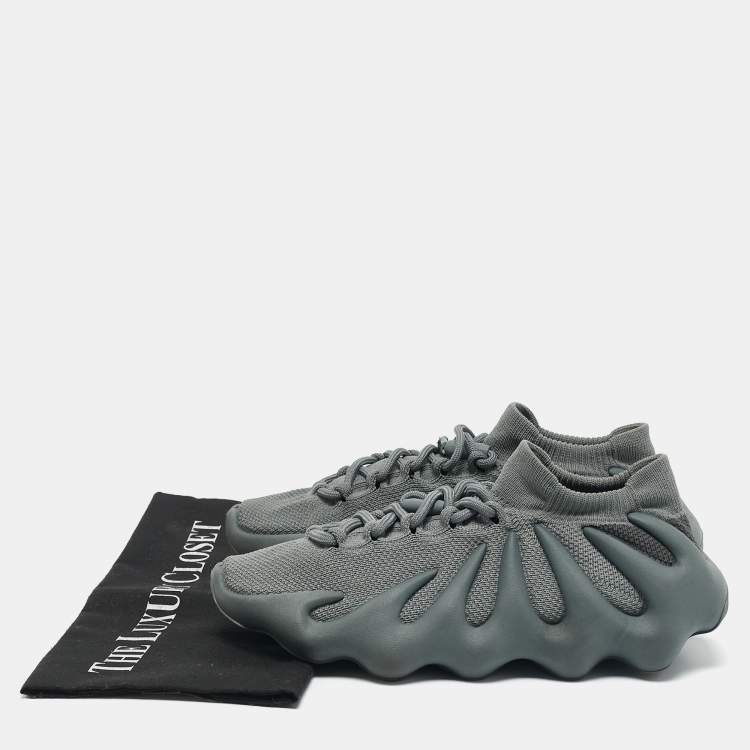 Pre Owned Yeezy x Adidas Grey Knit Fabric 450 Sneakers Size 40