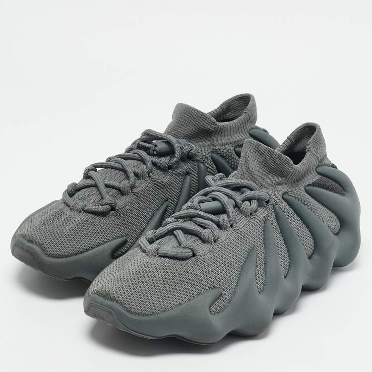 Pre Owned Yeezy x Adidas Grey Knit Fabric 450 Sneakers Size 40