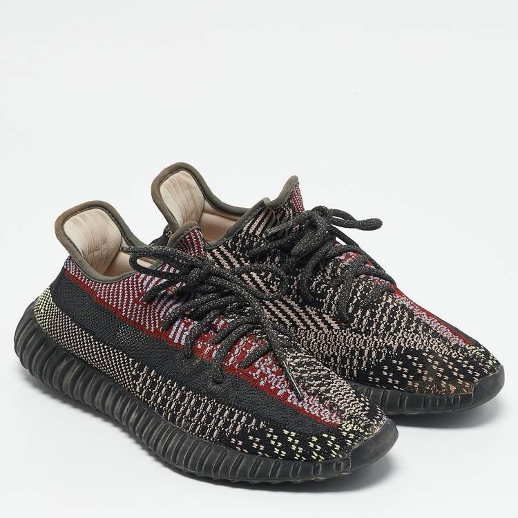 Pre Owned Yeezy x Adidas Multicolor Knit Fabric Boost 350 V2 Yecheil (Non-Reflective) Sneakers Size 41 1/3