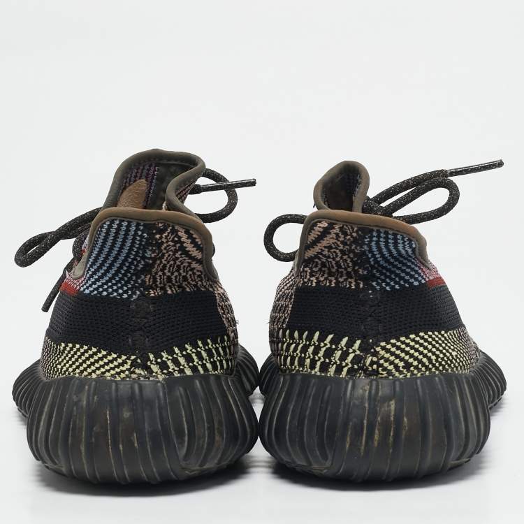 Pre Owned Yeezy x Adidas Multicolor Knit Fabric Boost 350 V2 Yecheil (Non-Reflective) Sneakers Size 41 1/3