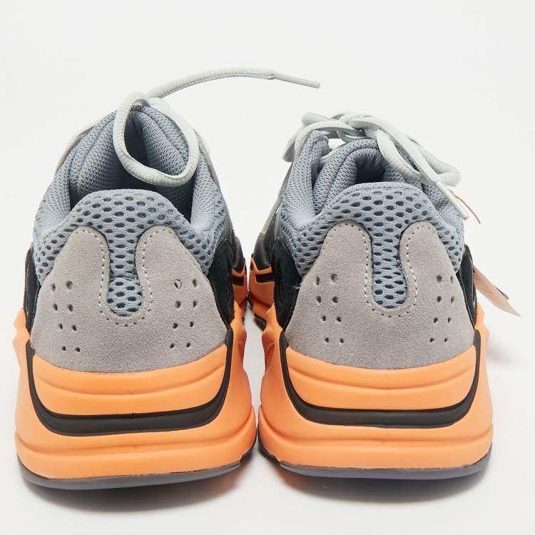 Pre Owned Yeezy x Adidas Multicolor Leather and Suede Boost 700 Wave Runner Sneakers Size 39 1/3