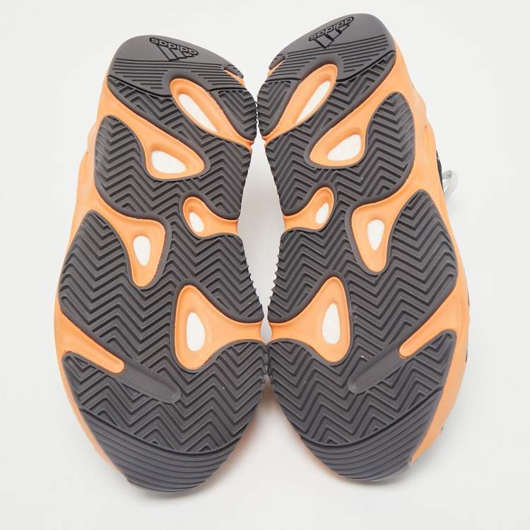 Pre Owned Yeezy x Adidas Multicolor Leather and Suede Boost 700 Wave Runner Sneakers Size 39 1/3