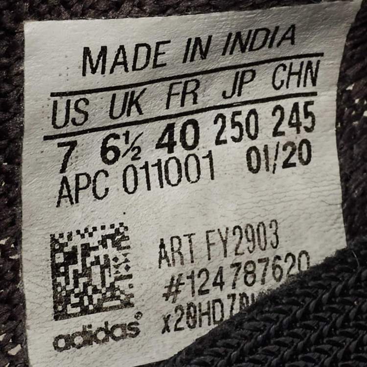Pre Owned Yeezy x Adidas Black Knit Fabric Boost 350 V2 Cinder Sneakers Size 40