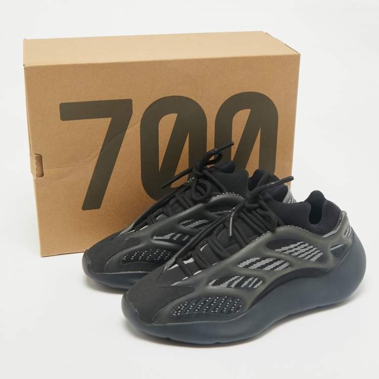 Pre Owned Yeezy x Adidas Black Knit Fabric 700 V3 Alvah Sneakers Size 36 2/3