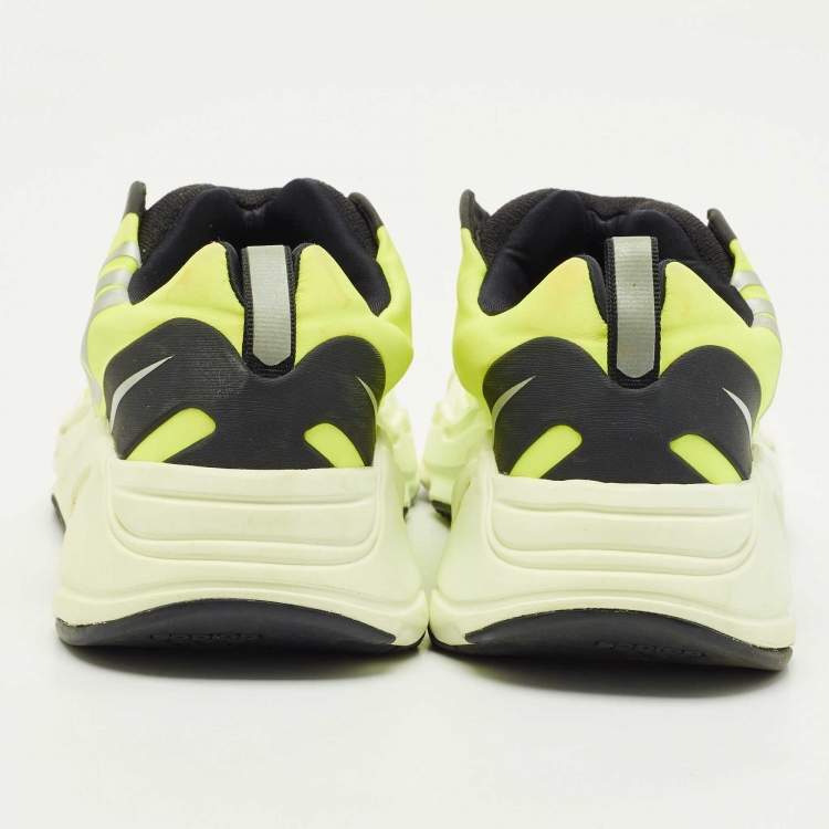 Pre Owned Yeezy x Adidas Neon Yellow/Black Nylon Boost 700 MNVN Phosphor Sneakers Size 38