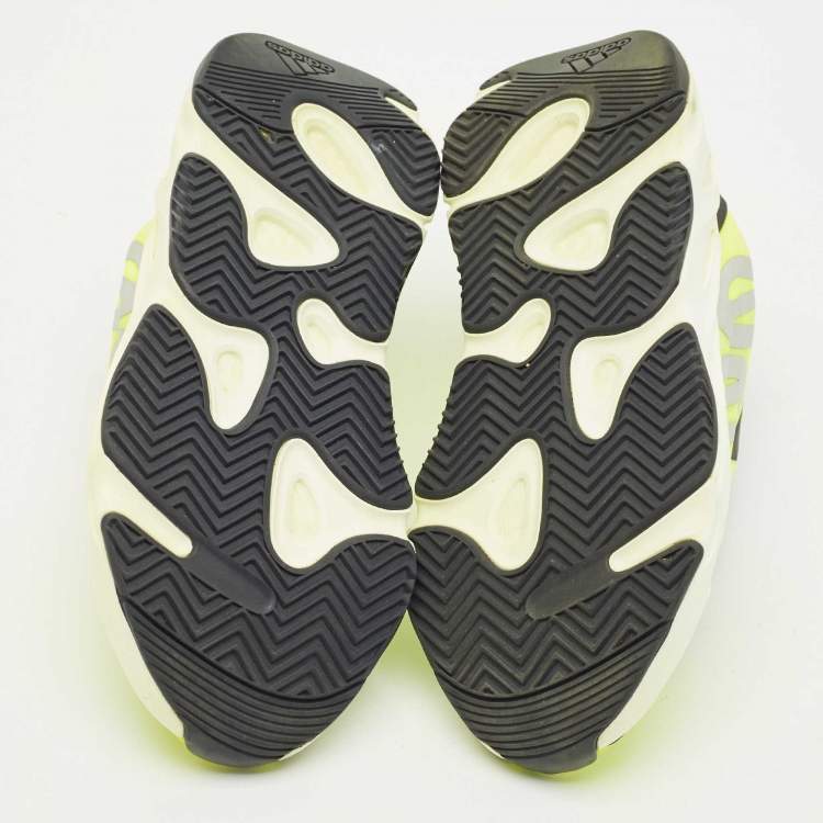 Pre Owned Yeezy x Adidas Neon Yellow/Black Nylon Boost 700 MNVN Phosphor Sneakers Size 38