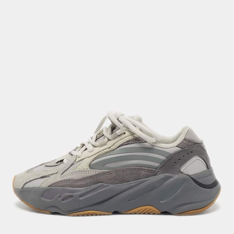 Pre Owned Yeezy x Adidas Grey Suede and Canvas Boost 700 V2 Tephra Sneakers Size 36 2/3