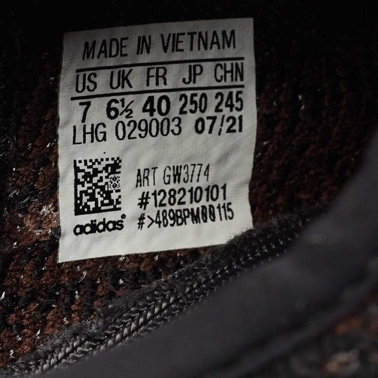 Pre Owned Yeezy x Adidas Brown Knit Fabric Boost 350 V2 MX Rock Sneakers Size 40