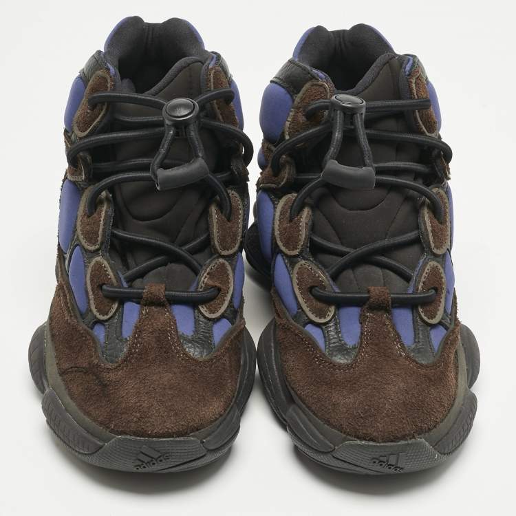 Pre Owned Yeezy x Adidas Multicolor Suede and Leather Yeezy 500 Sneakers Size 38.5