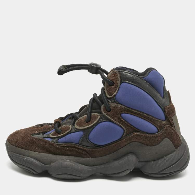 Pre Owned Yeezy x Adidas Multicolor Suede and Leather Yeezy 500 Sneakers Size 38.5