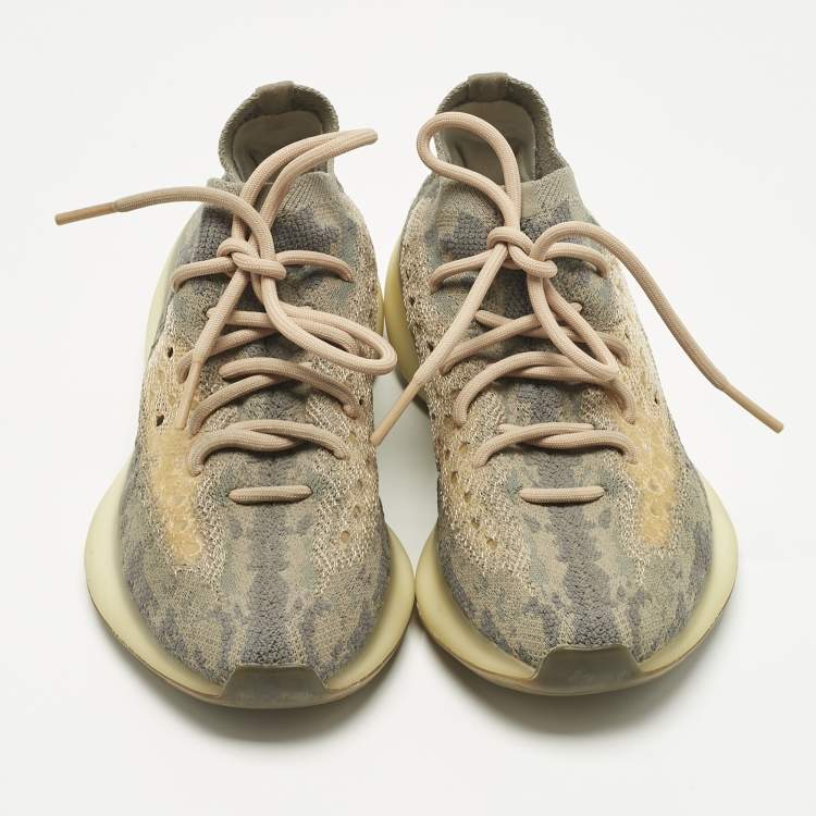 مملوكة مسبقًا Yeezy x Adidas Grey Knit Fabric Boost 380 Mist Low Top Sneakers Size 38.5