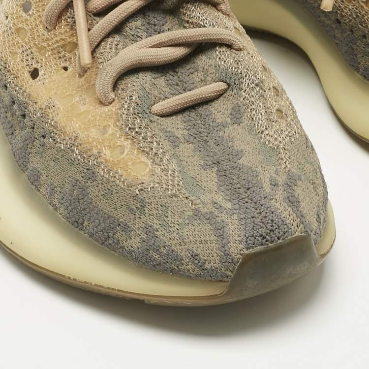 مملوكة مسبقًا Yeezy x Adidas Grey Knit Fabric Boost 380 Mist Low Top Sneakers Size 38.5