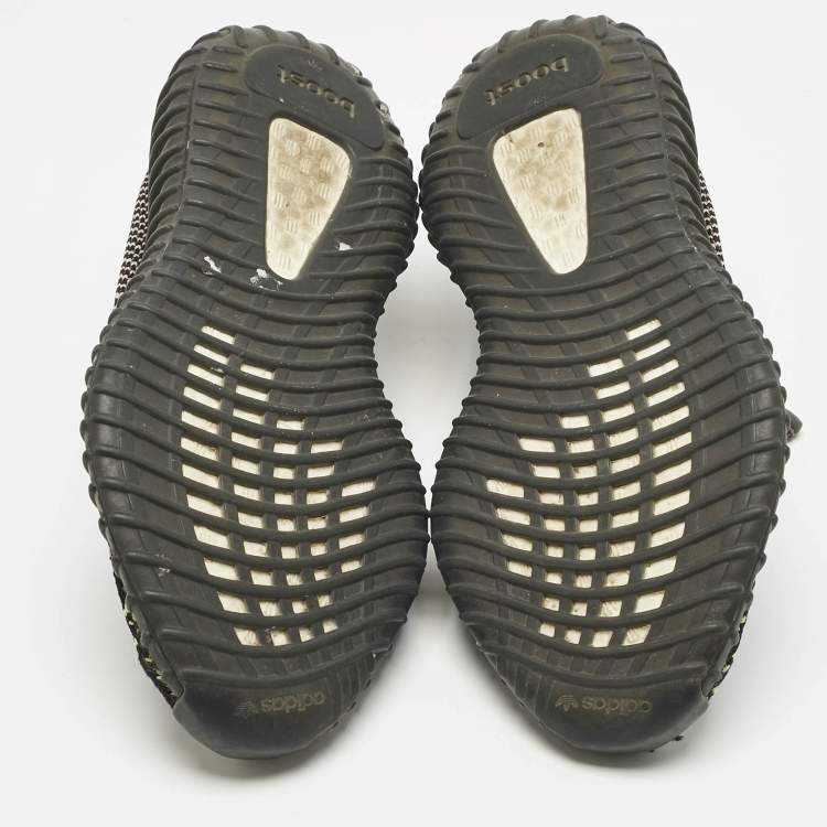 Pre Owned Yeezy x Adidas Multicolor Knit Fabric Boost 350 V2 Lace Up Sneakers Size 37.5