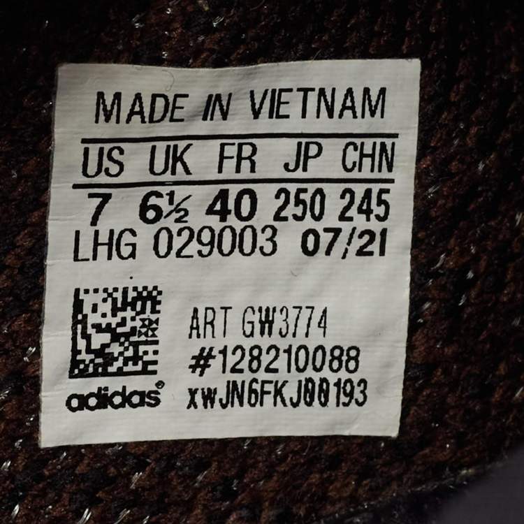 Pre Owned Yeezy x Adidas Brown Knit Fabric Boost 350 V2 MX Rock Sneakers Size 40