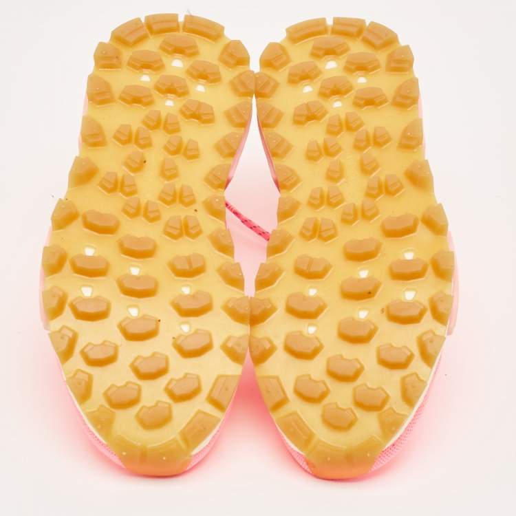 Pre Owned Yeezy x Adidas Pink Fabric NMD Lace Up Sneakers Size 41.5