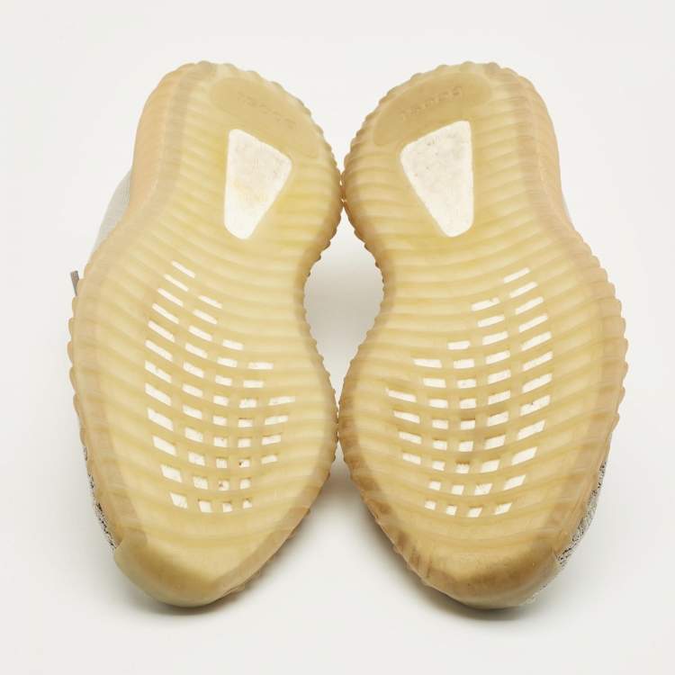 Pre Owned Yeezy x Adidas Grey Knit Fabric Boost 350 V2 True Form Sneakers Size 38 2/3