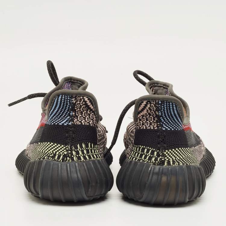 Pre Owned Yeezy x Adidas Multicolor Knit Fabric Boost 350 V2 Yecheil (Non-Reflective) Sneakers Size 38 2/3