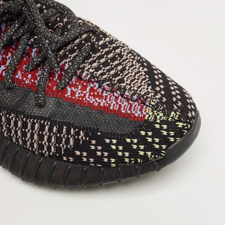 Pre Owned Yeezy x Adidas Multicolor Knit Fabric Boost 350 V2 Yecheil (Non-Reflective) Sneakers Size 38 2/3