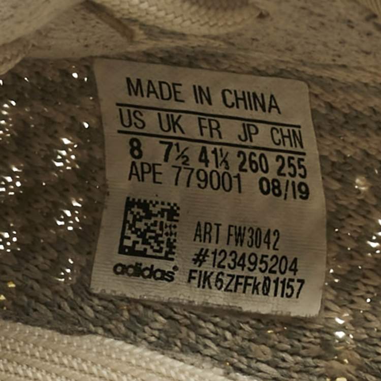 Pre Owned Yeezy x Adidas Pale Green Knit Fabric Boost 350 V2 Citrin (Non-Reflective) Sneakers Size 41 1/3
