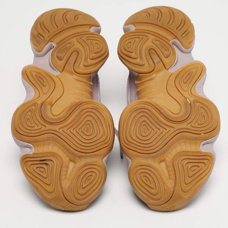 مملوكة مسبقًا Yeezy x Adidas 500 'Soft Vision Size 38 Purple Fabric and Suede Low Top Sneakers