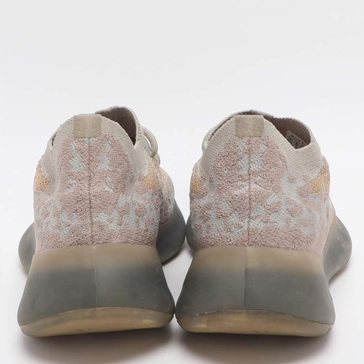 Pre Owned Yeezy x Adidas Boost 380 'Pepper' Size 38 Grey Knit Fabric Low Top Sneakers