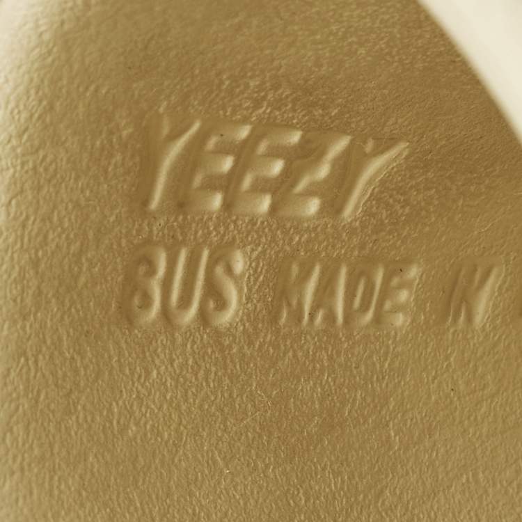 Pre Owned Yeezy x Adidas Resin Size 38.5 Cream Rubber Pool Flat