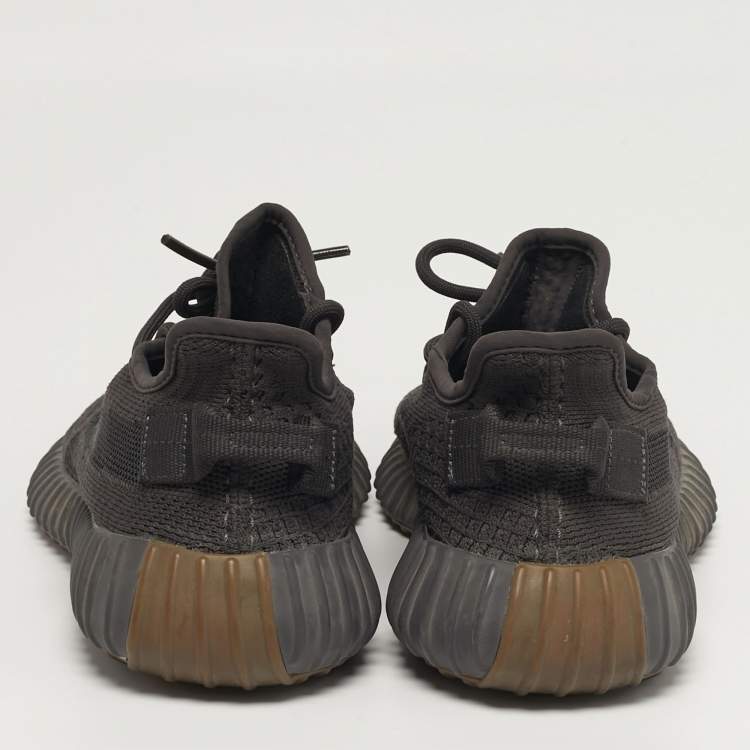 Pre Owned Yeezy x Adidas Boost 350 V2 Size 39.5 Grey Knit Fabric Cinder  Low Top Sneakers