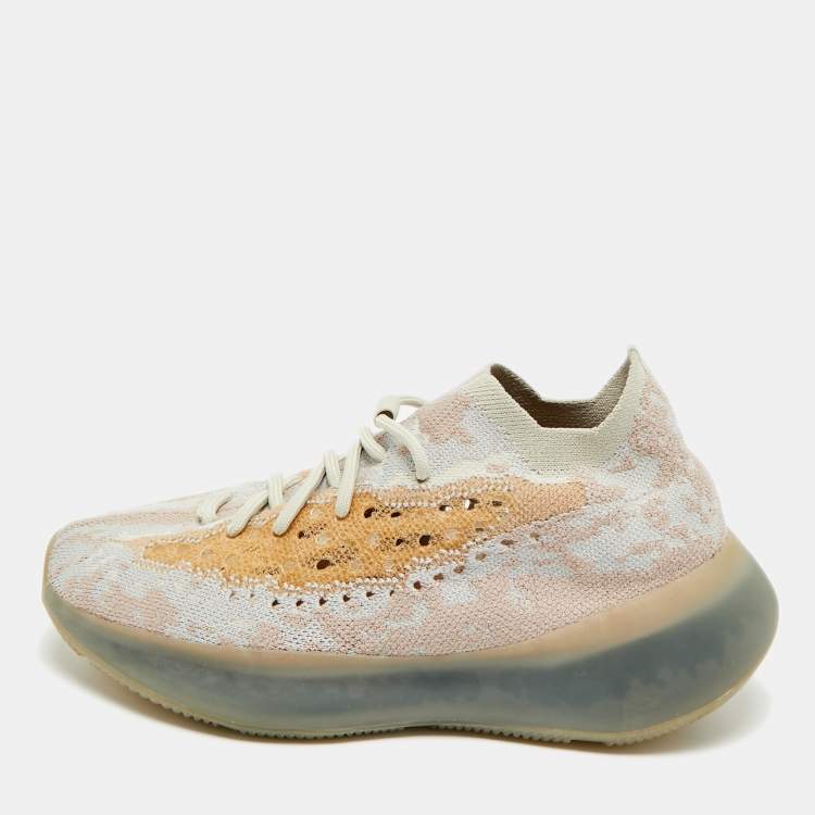 Pre Owned Yeezy x Adidas Yeezy Boost 380 Size 41.5 Multicolor Knit Fabric Mist Reflective Low Top Sneakers