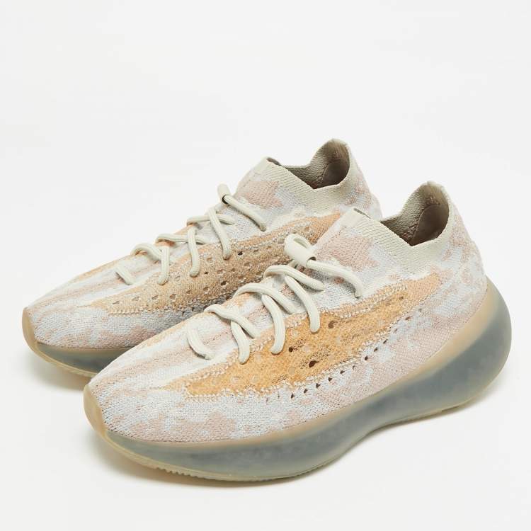 Pre Owned Yeezy x Adidas Yeezy Boost 380 Size 41.5 Multicolor Knit Fabric Mist Reflective Low Top Sneakers