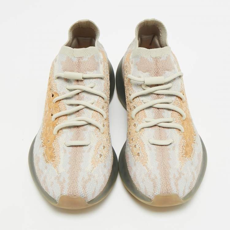Pre Owned Yeezy x Adidas Yeezy Boost 380 Size 41.5 Multicolor Knit Fabric Mist Reflective Low Top Sneakers