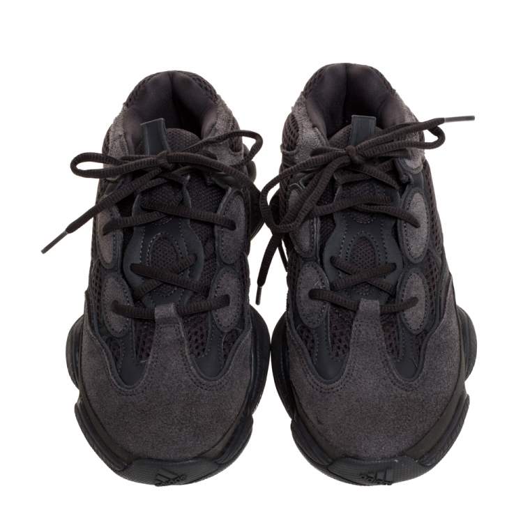 Pre Owned Yeezy x Adidas 500 Utility Black Ortholite Sneakers Size 40