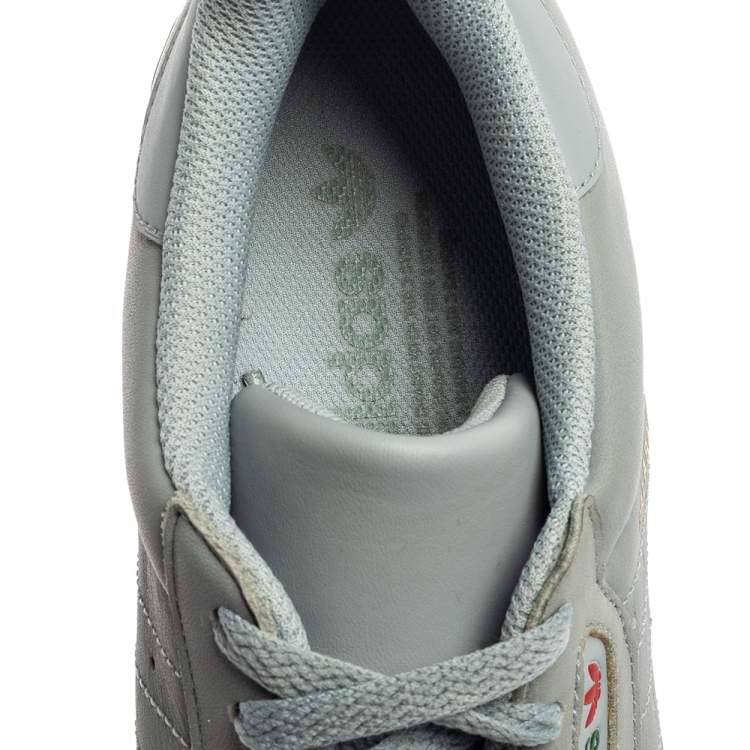 Pre Owned Yeezy x Adidas Grey/Blue Leather Powerphase Calabasas Sneakers Size FR41 1/2