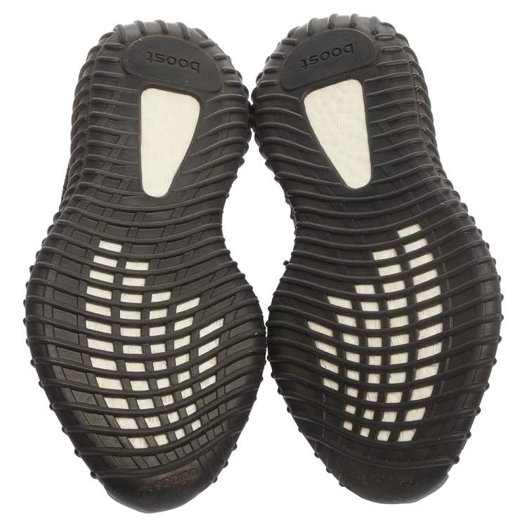 مملوكة مسبقًا Yeezy x Adidas Black Cotton Knit Boost 350 V2 Static Non Reflective Sneakers Size 38.5