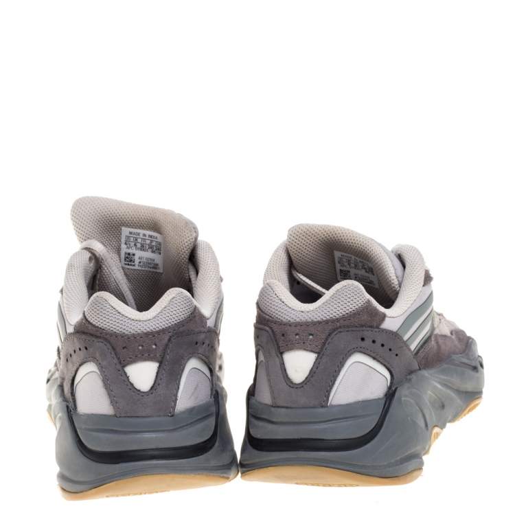 Pre Owned Yeezy x Adidas Grey Suede and Leather Boost 700 V2 Tephra Sneakers Size 39.5