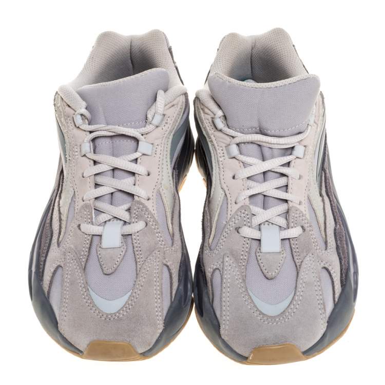 Pre Owned Yeezy x Adidas Grey Suede and Leather Boost 700 V2 Tephra Sneakers Size 39.5