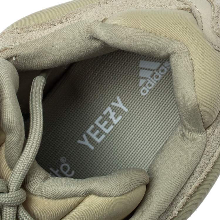 Pre Owned Yeezy x Adidas Green Leather And Fabric 500 Stone Sneakers Size 40