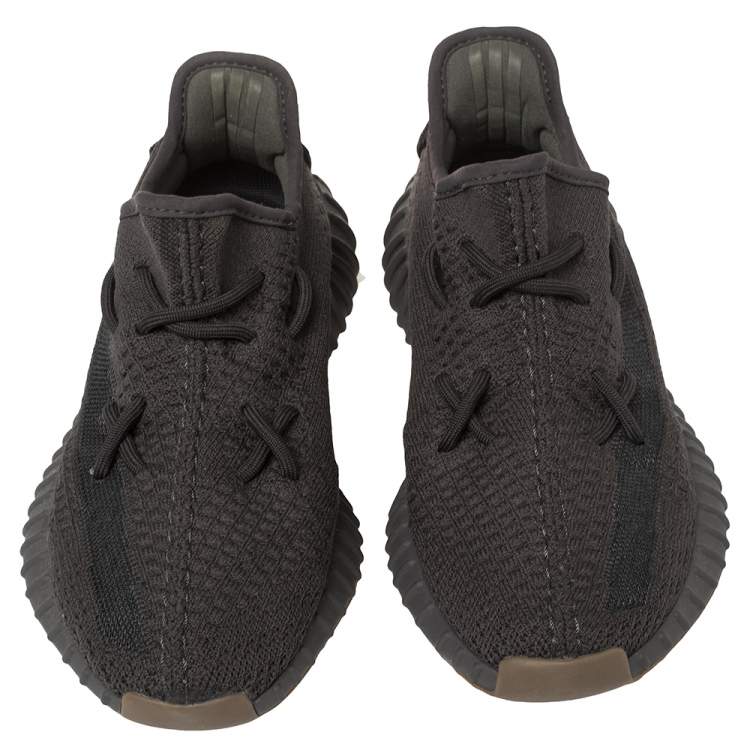 Pre Owned Yeezy x adidas Dark Grey Boost 350 V2 Cinder (Non-Reflective) Sneakers Size 39.5