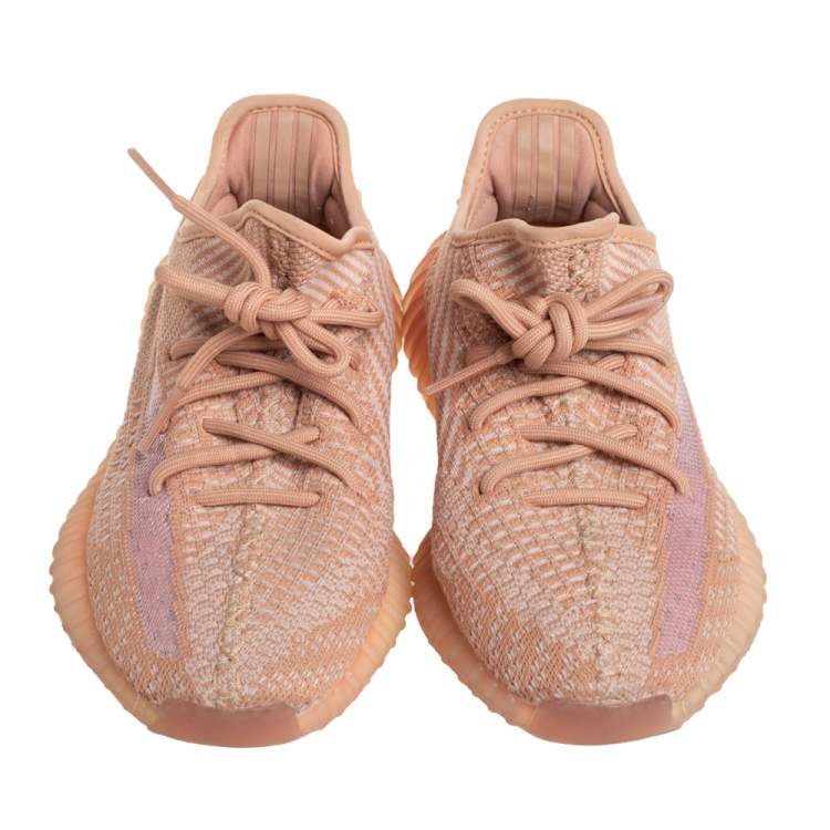 Pre Owned Yeezy x adidas Clay Knit Fabric Boost 350 V2 Sneakers Size 36 2/3